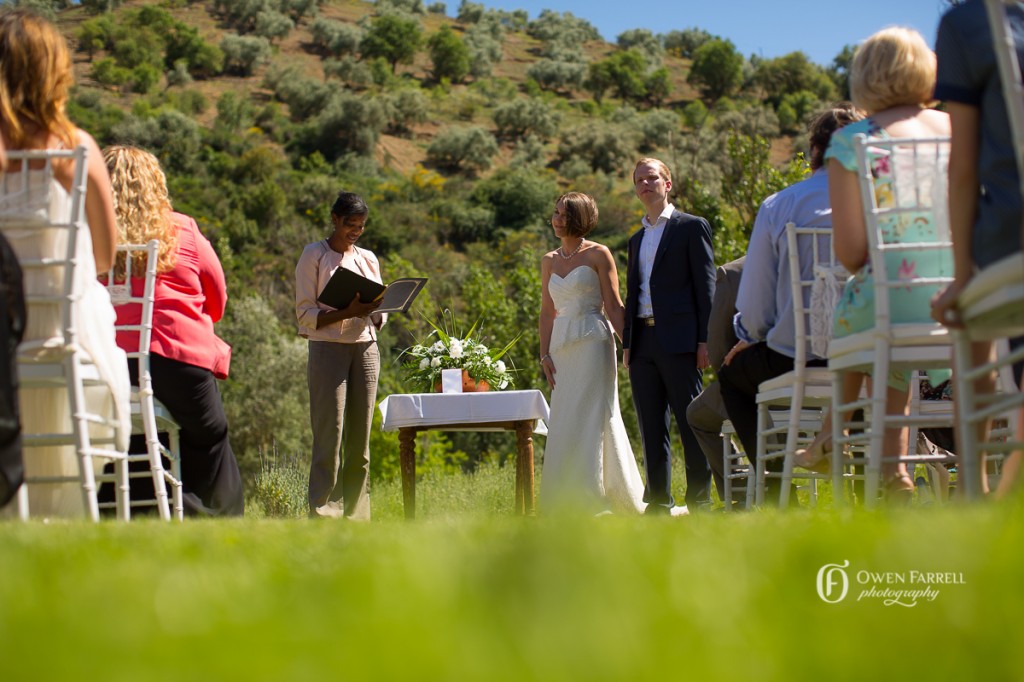 Garden wedding ceremony in Malaga