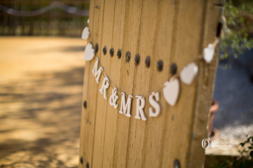 Wedding ceremony signage