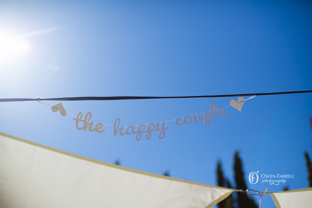 Wedding ceremony signage