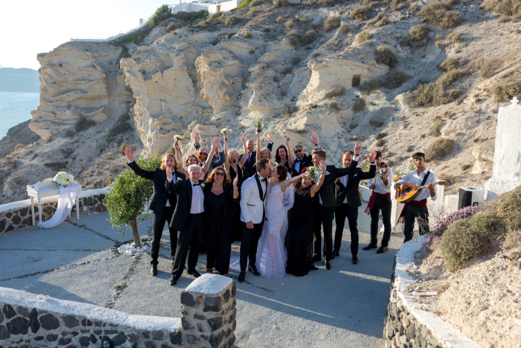 Kata and Warren Santorini Celebrant Wedding