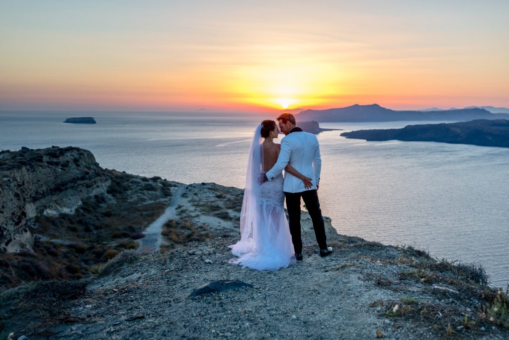 Kata and Warren Santorini Celebrant Wedding