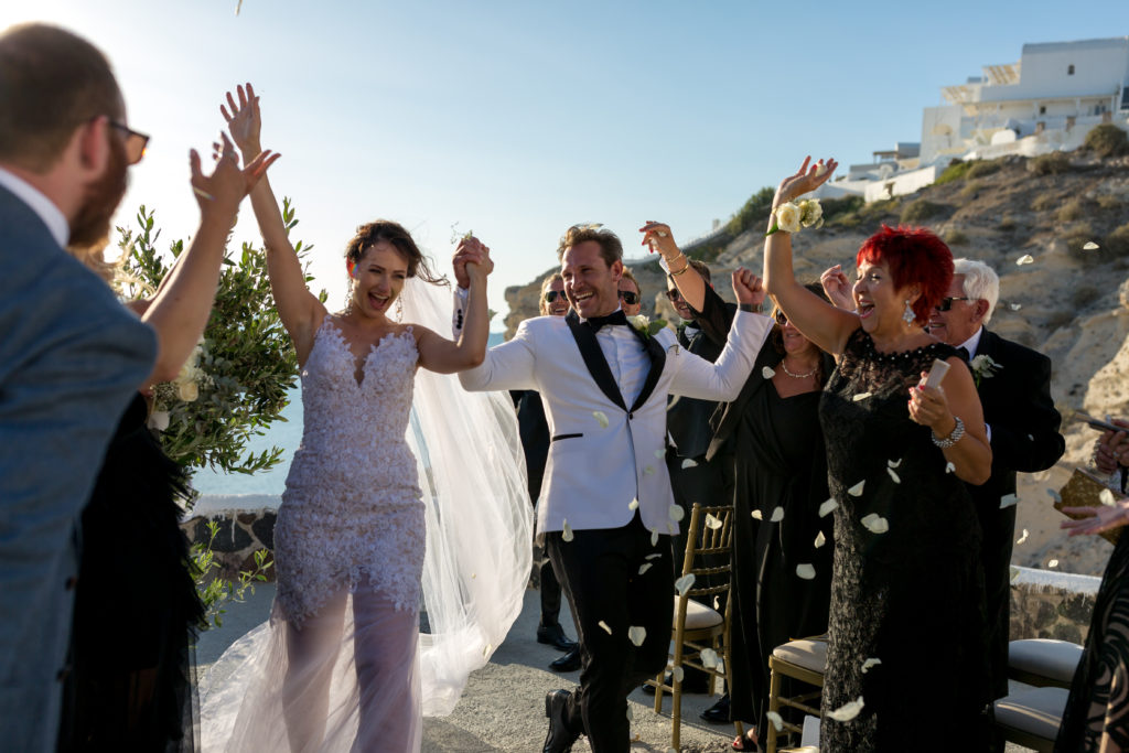 Warren and Kata Santorini Wedding Ceremony