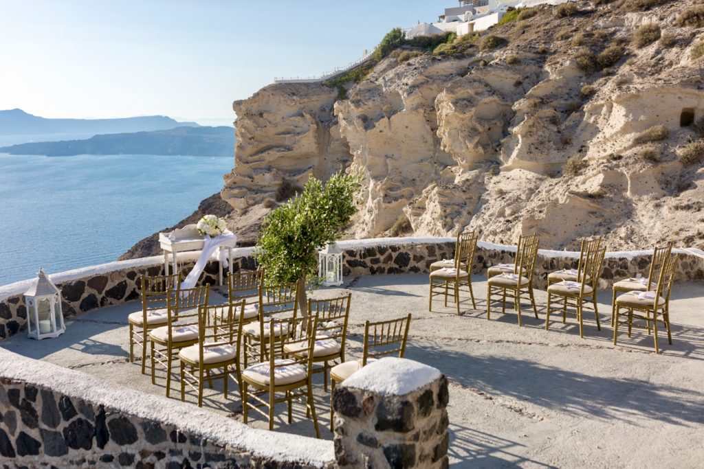 Kata and Warren Santorini Celebrant Wedding