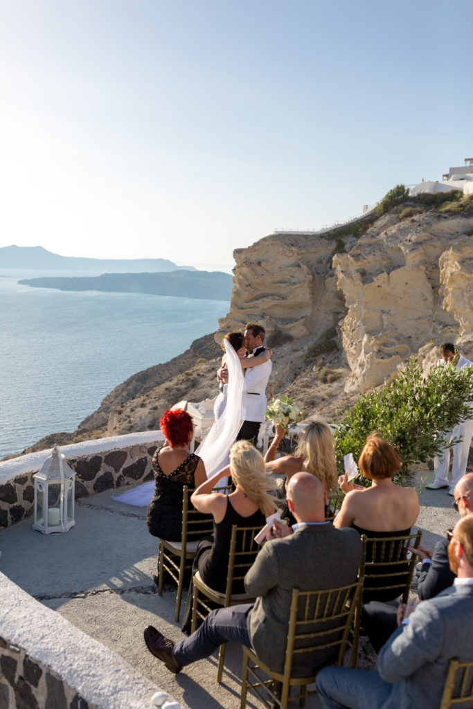 Kata and Warren Santorini Celebrant Wedding