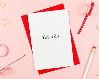 Funny Valentines Day card ETSY