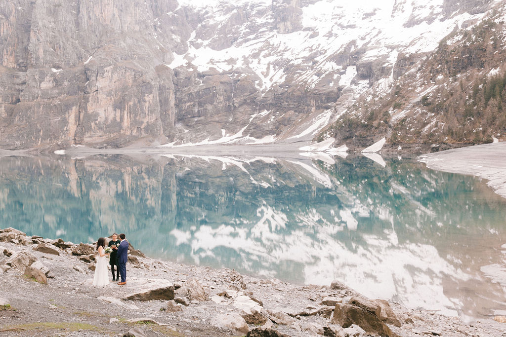 Elopement on Lake Oeschinen, Switzerland