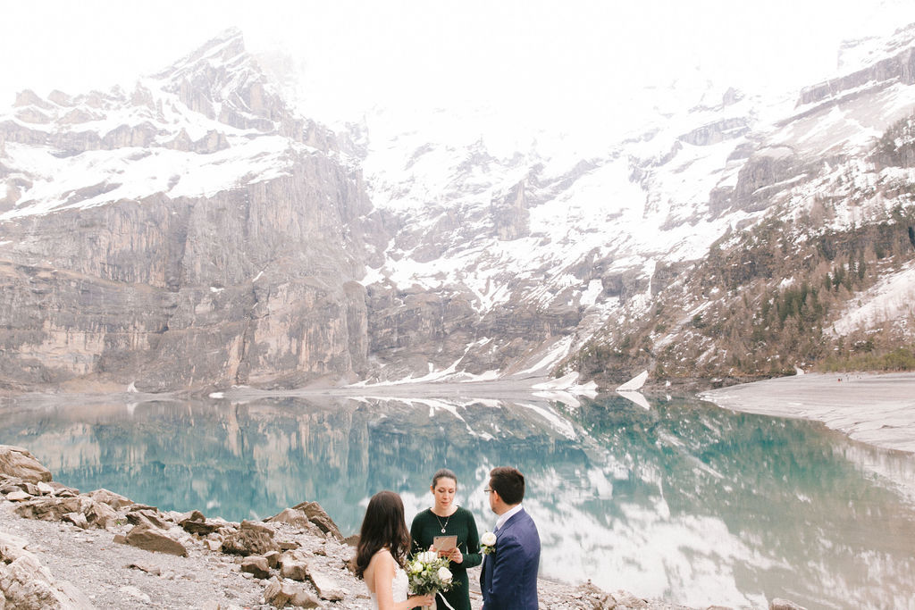 Elopement on Lake Oeschinen, Switzerland