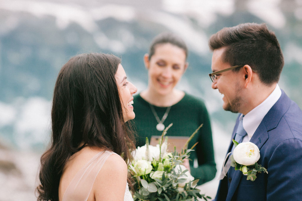 Couple saying their wedding vows