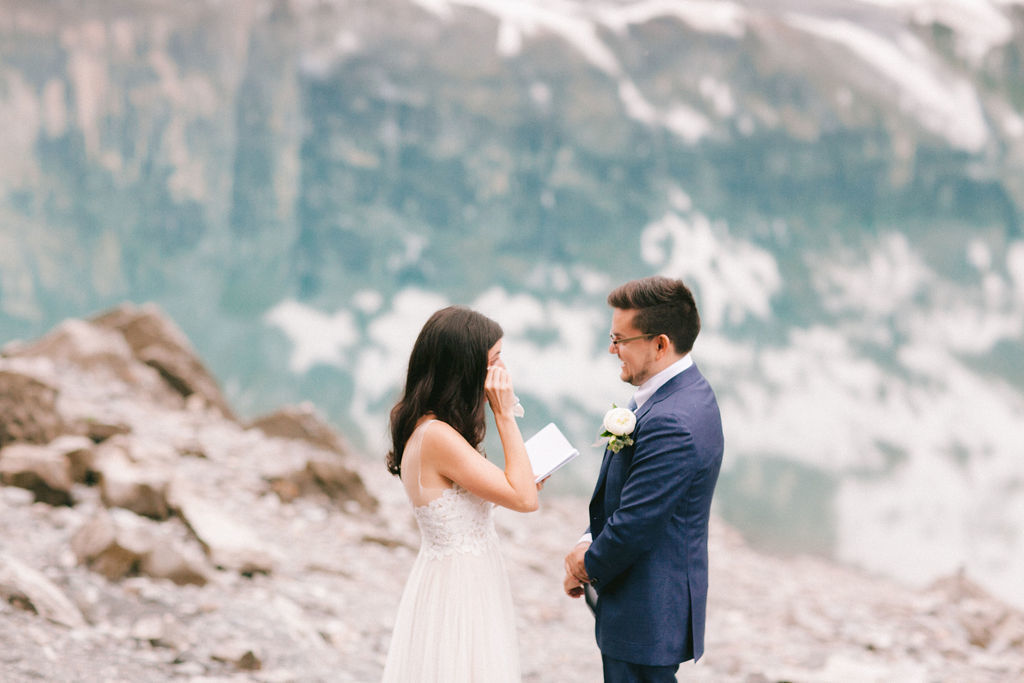 Couple saying their vows