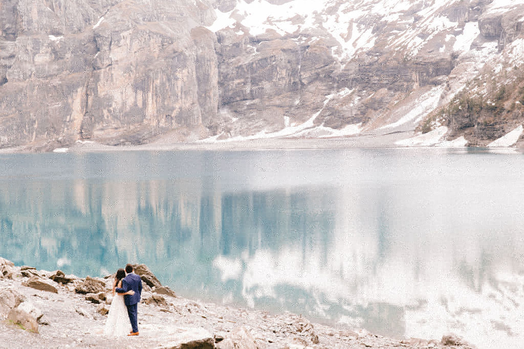 Elopement on Lake Oeschinen, Switzerland