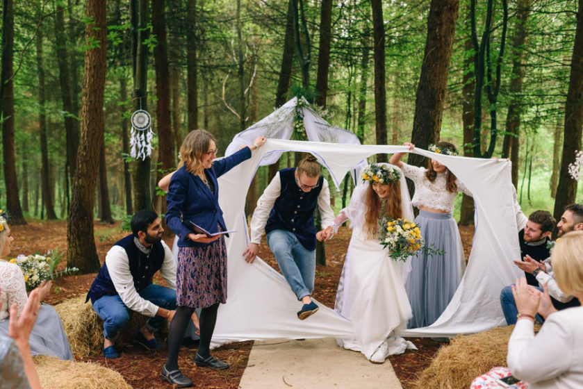 Alex Miller Photography - Jennie Hermolle Wedding Celebrant Couple getting married in the woods