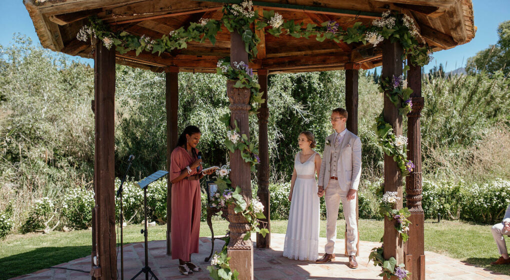 Rancho del Ingles Wedding Couple getting married