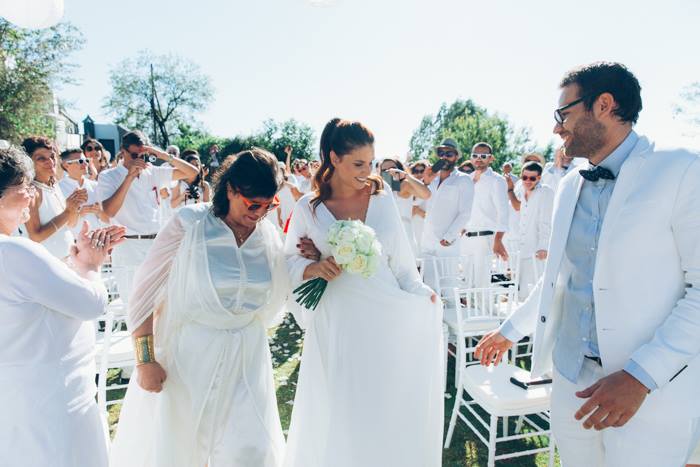 Stunning white themed garden wedding