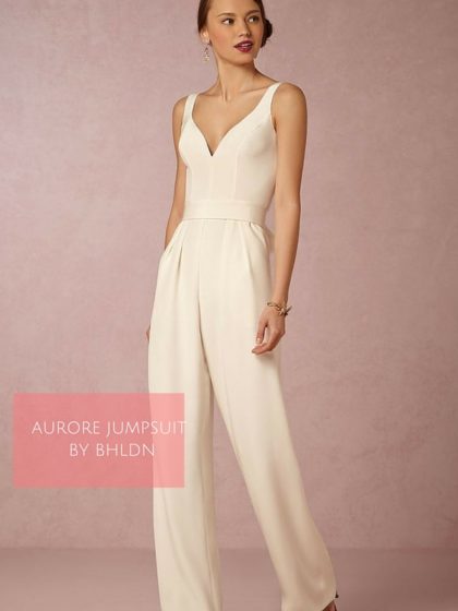 Goodbye wedding dresses, hello bridal jumpsuits - Engaged and Ready