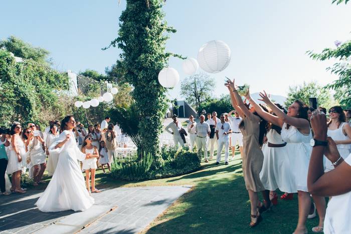 Garden wedding ceremony