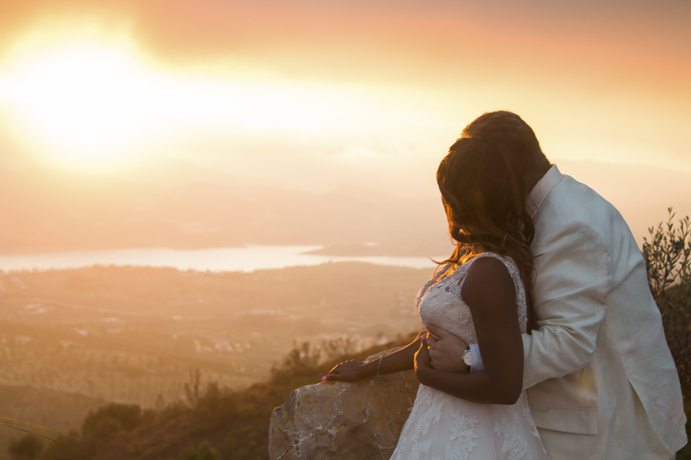 wedding day sunset