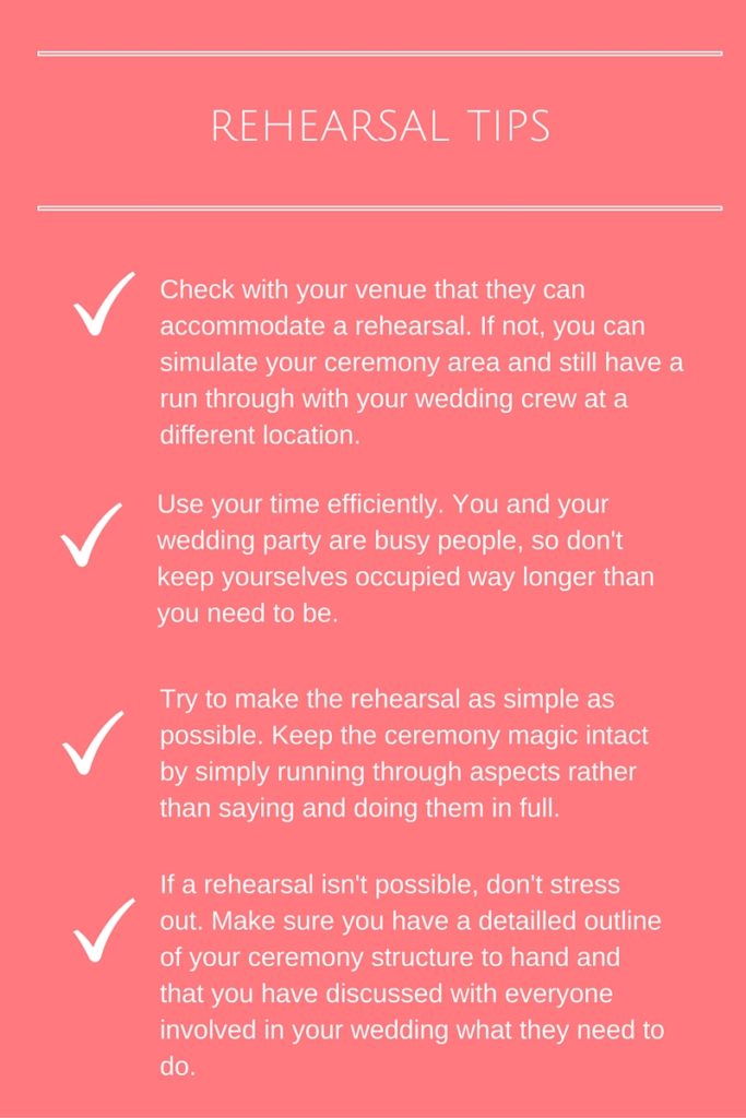 Rehearsal tips